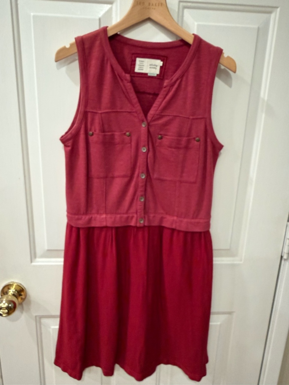 women's muted red dress size small